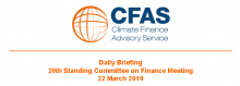 Daily Briefing 20th Standing Committee on Finance Meeting 22 March 2019